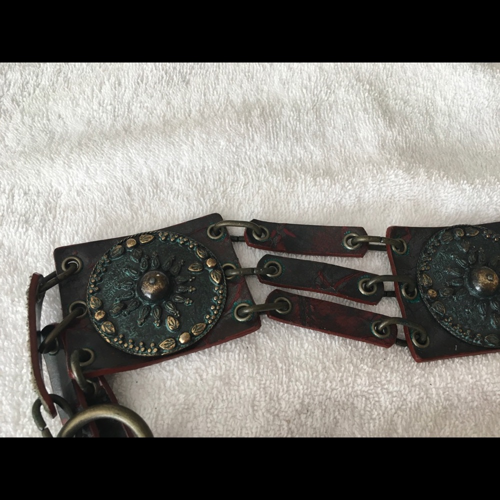 Beautiful American Indian style real soft  leather belt